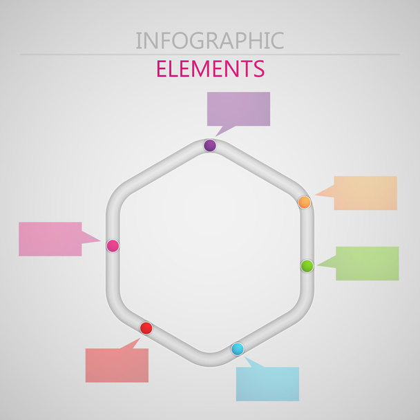 Abstract 3d paper infographic elements - Wektor, obraz