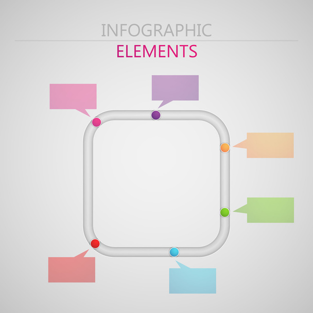 Abstract 3d paper infographic elements - Wektor, obraz