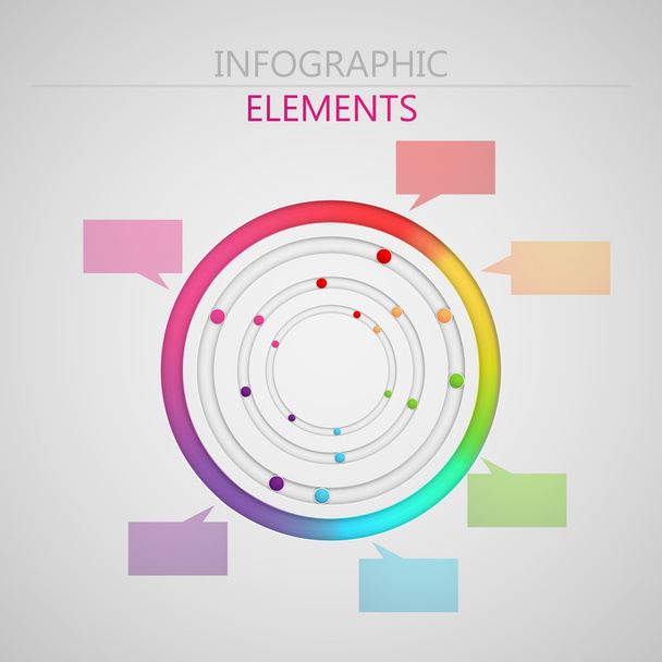 Abstract 3d paper infographic elements - Vektor, Bild