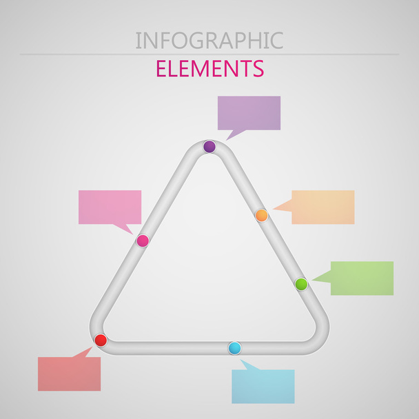 Abstract 3d paper infographic elements - Vector, imagen