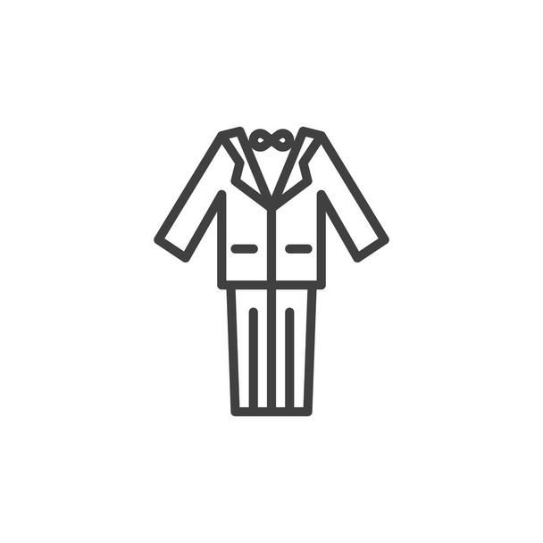 Man suit line icon - Vektor, Bild