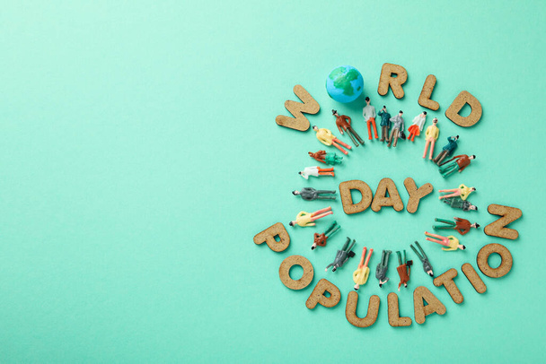 Maailman väestöpäivän käsite tai kokoonpano - Valokuva, kuva