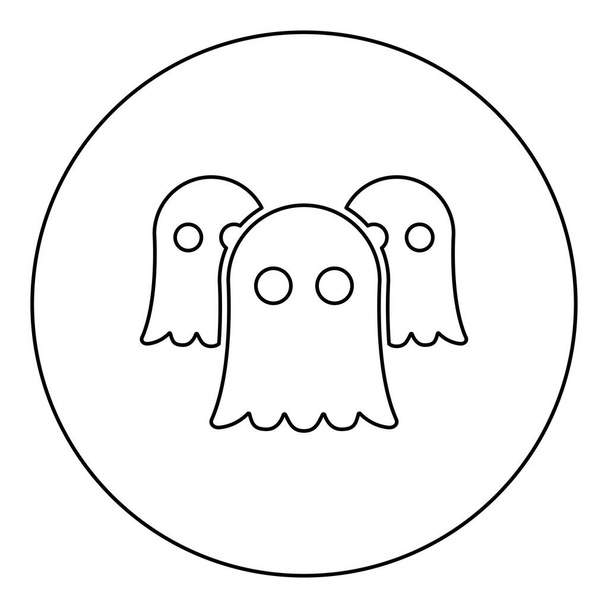 Spirits Duchové ikona v kruhu kruhové černé barvy vektor ilustrace obrázek obrys linie tenký styl jednoduché - Vektor, obrázek
