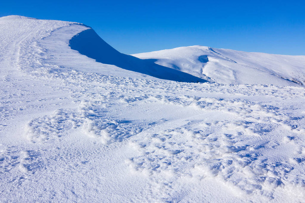 Carpathian mountains in winter. Winter landscape taken in mountains. - Photo, Image