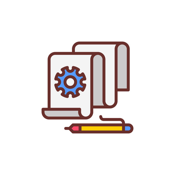 Icono de desarrollo de producto en vector. Logotipo - Vector, Imagen