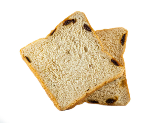 wit brood met rozijnen - Foto, afbeelding