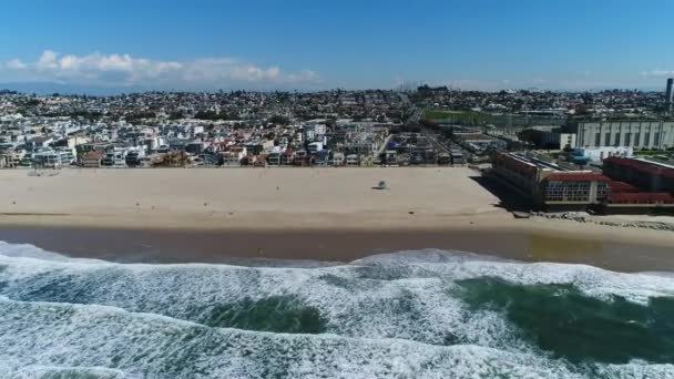 Hermosa Beach, California, Vista aérea, Costa del Pacífico, Paisaje increíble - Metraje, vídeo