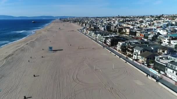 Hermosa Beach, California, Vista aérea, Paisaje increíble, Costa del Pacífico - Metraje, vídeo