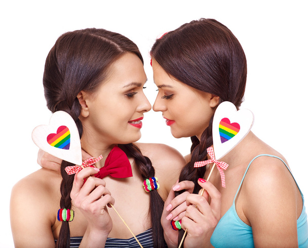 Lesbické ženy s slyšel - Fotografie, Obrázek