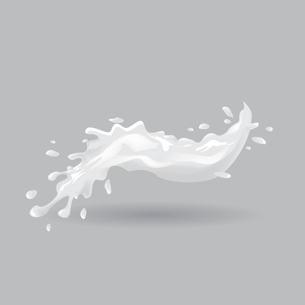Réaliste 3d éclaboussure de lait pour votre conception publicitaire. - Vecteur, image
