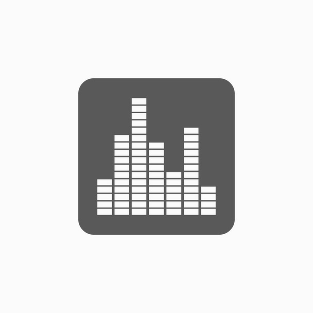 イコライザー音楽の音波アイコン - ベクター画像