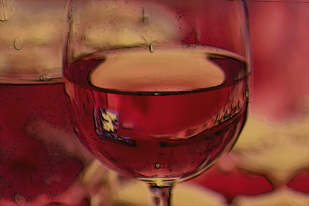 Glass of red wine as the picture - Foto, Imagen