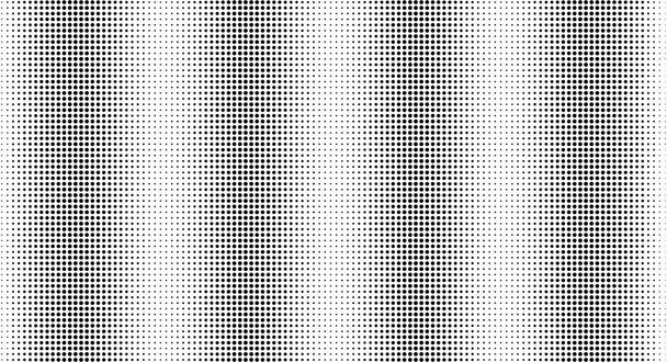 Halftone dotted gradient striped background. Vector black and white grunge abstract texture - Vector, Image