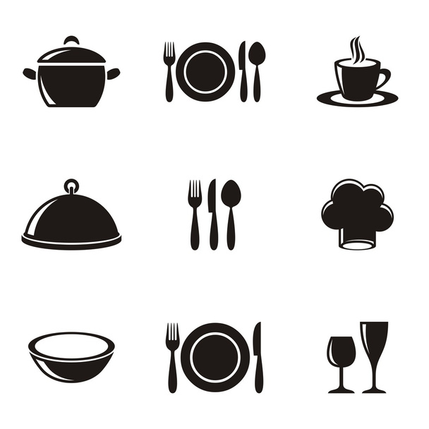 Kitchen icons - Vector, Image