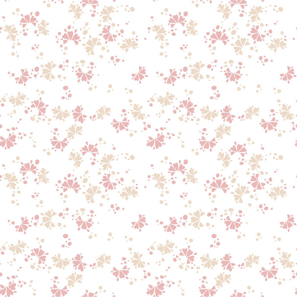 Flower Pastel ethereal seamless pattern. Blush pink delicate feminine background texture, contemporary floral texture for print, textile, wallpaper - Vecteur, image