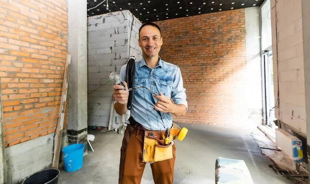 Professional constructor in building, renovation in the office - Фото, зображення