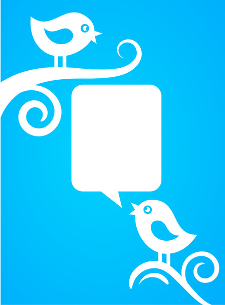 Фон с голубыми птицами
 - Вектор,изображение