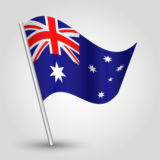 Vector 3d wuivende Australische vlag - Vector, afbeelding