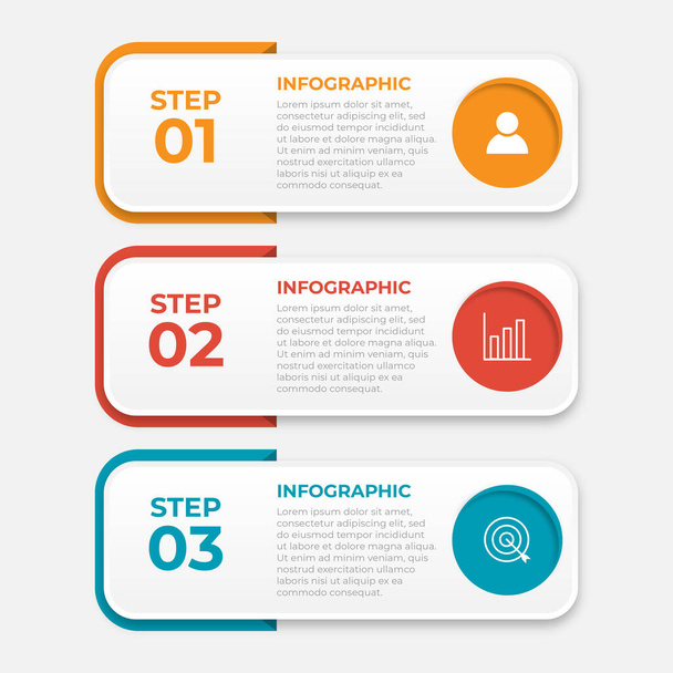 Διανυσματική infographic πρότυπο σχεδιασμού με 3 επιλογές ή βήματα - Διάνυσμα, εικόνα