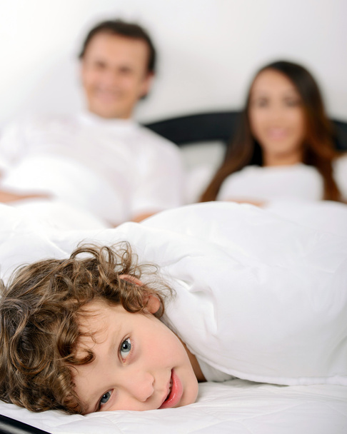 Family in the bedroom - Photo, image