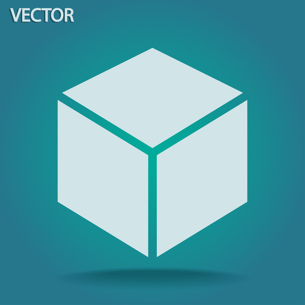 3d cube logo design icon - Vector, Image