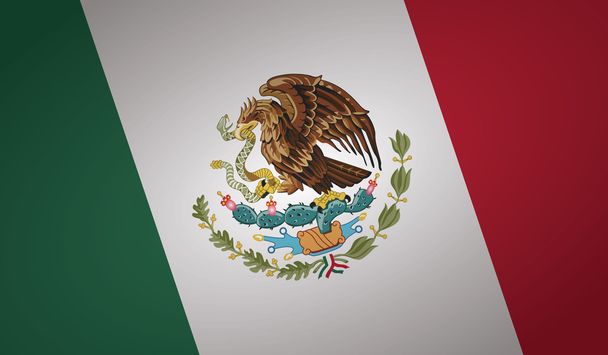 Mexikói zászló - Vektor, kép