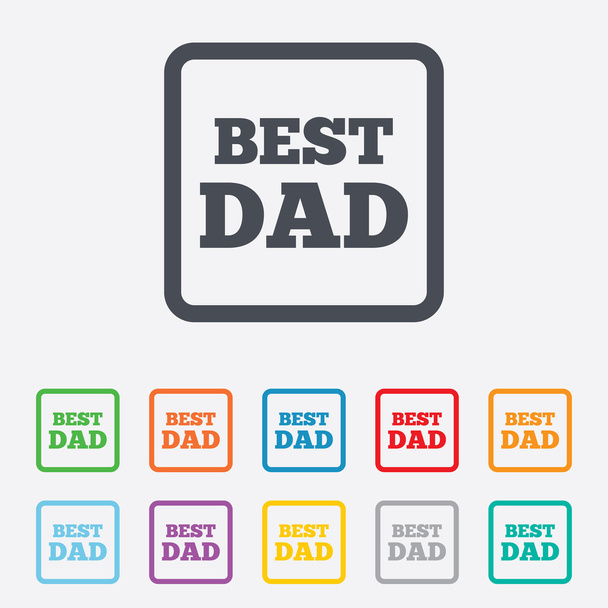 Best father sign icon. Award symbol. - Vector, Imagen
