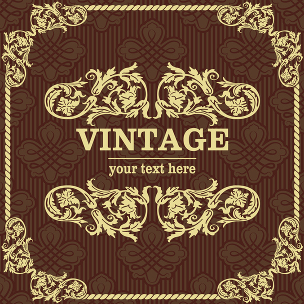 Brown vintage background - Vektör, Görsel