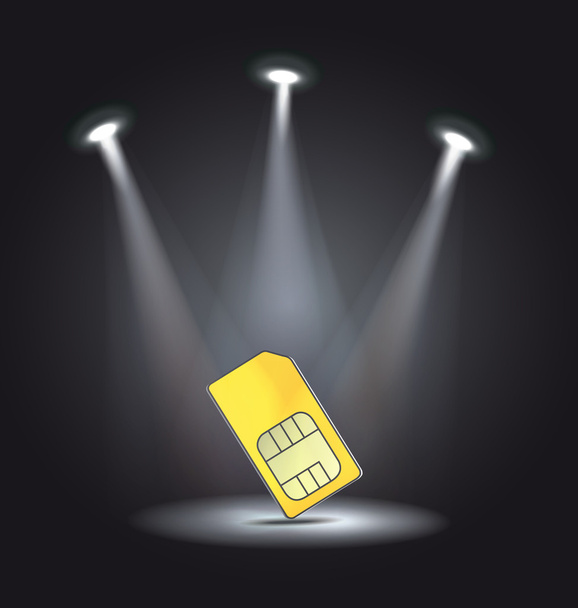Réflecteur lumière téléphone carte SIM vecteur
 - Vecteur, image