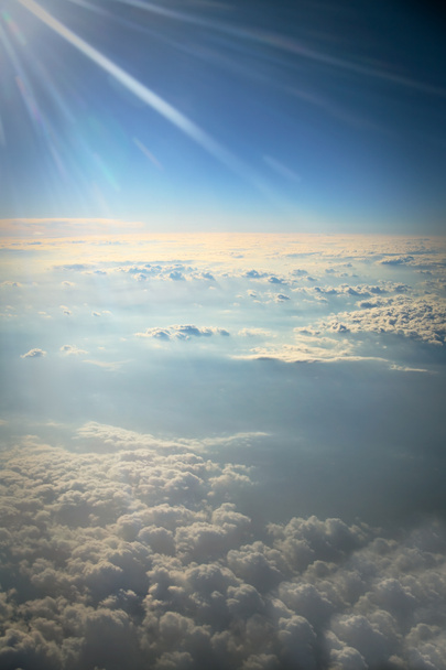 widok z góry na chmury - Zdjęcie, obraz