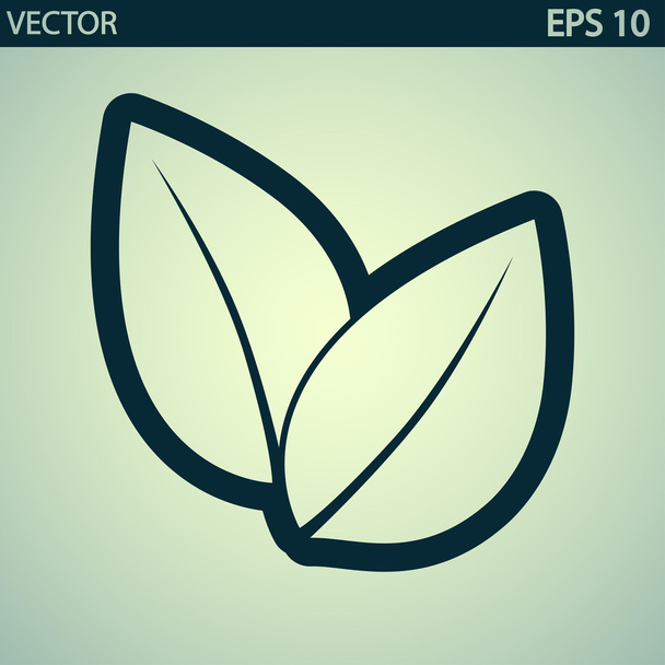 Leaf icon - Vektor, kép