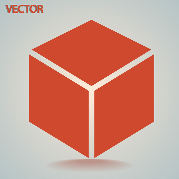 3d cube logo design icon - Vektor, Bild