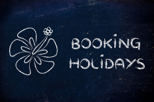 travel industry: booking holidays - Foto, Imagem