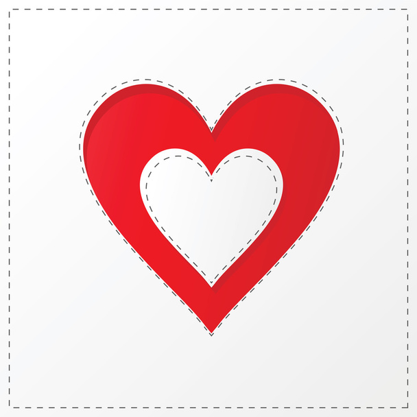 heart cutout poster illustration - Διάνυσμα, εικόνα