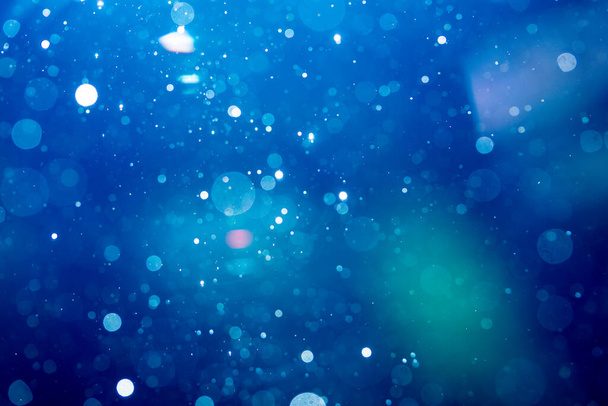 Fantasy Abstract blur blue bokeh of lights colorful sparkle use for background - Valokuva, kuva