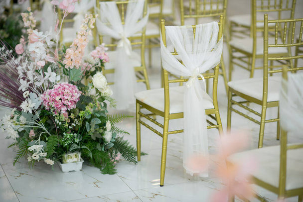 décoration de chaise de mariage, chaise d'événement - Photo, image