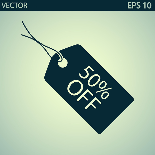 50 percent's OFF tag icon - Vector, Image