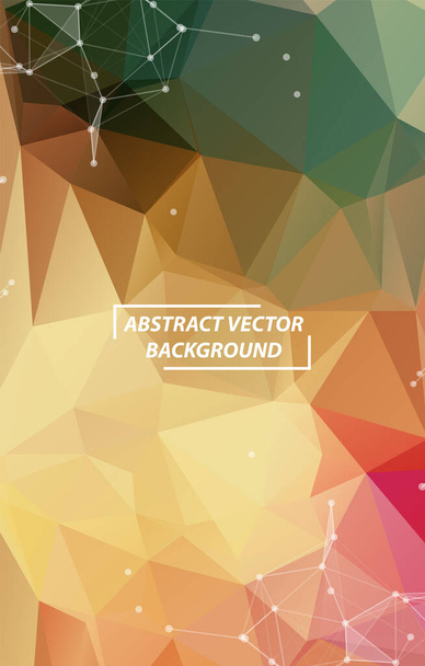 Abstract Multi Brown Polygonal Space Background with Connecting Dots and Lines.  Connection structure. Vector science. Polygonal vector background. Futuristic HUD. - Vecteur, image