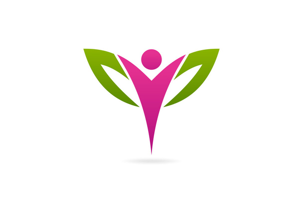 Woman wellness logo, beautiful spa design, skin care symbol icon vector - Vector, Image