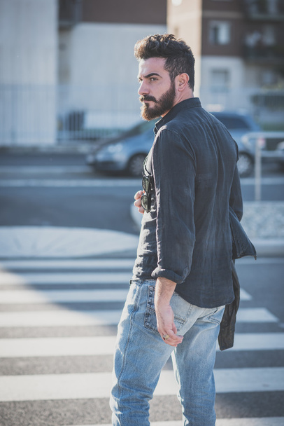 young handsome attractive bearded model man - Foto, immagini