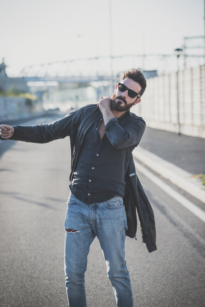 young handsome attractive bearded model man - Foto, Imagem