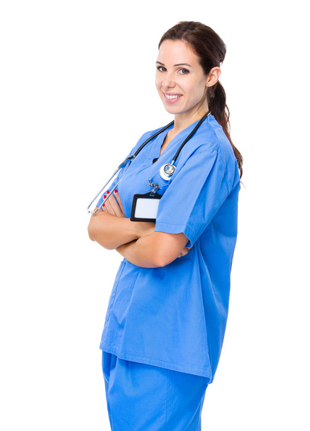 Female doctor with arms crossed - Zdjęcie, obraz