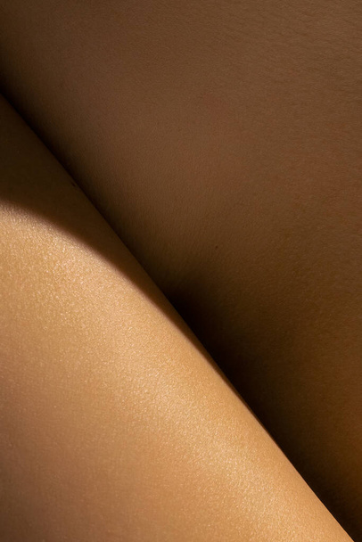 Female body texture. Closeup part of womans body. Skincare, healthcare, hygiene and medicine concept. Macro photography. Art, natural beauty concept - Zdjęcie, obraz
