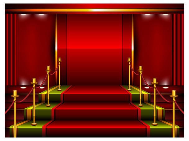Red pedestal - Вектор,изображение
