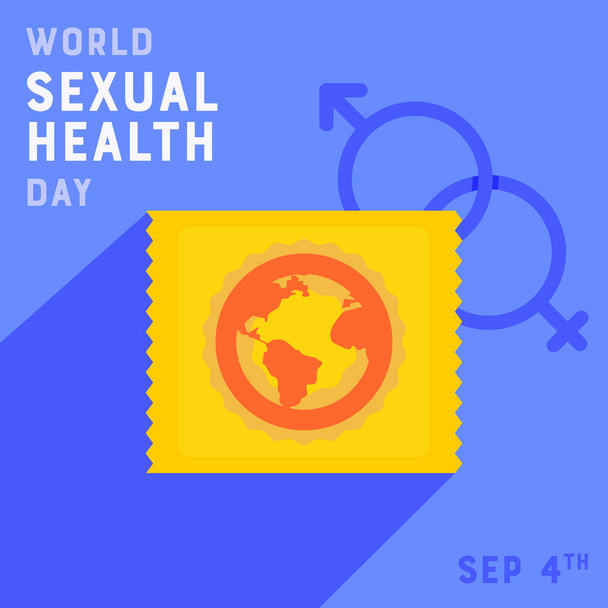 Illustrazione vettoriale dell'educazione sessuale per la Giornata mondiale della salute sessuale - Vettoriali, immagini