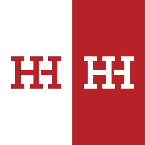 H HH Letter Monogram Initial Logo Design Template. Geeignet für allgemeine Sport Fitness Baufinanzierung Unternehmen Corporate Shop Bekleidung im einfachen modernen Stil Logo Design. - Vektor, Bild