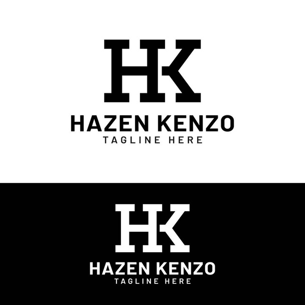 H K HK KH Letter Monogram Initial Logo Design Template. Geeignet für allgemeine Sport Fitness Baufinanzierung Unternehmen Corporate Shop Bekleidung im einfachen modernen Stil Logo Design. - Vektor, Bild