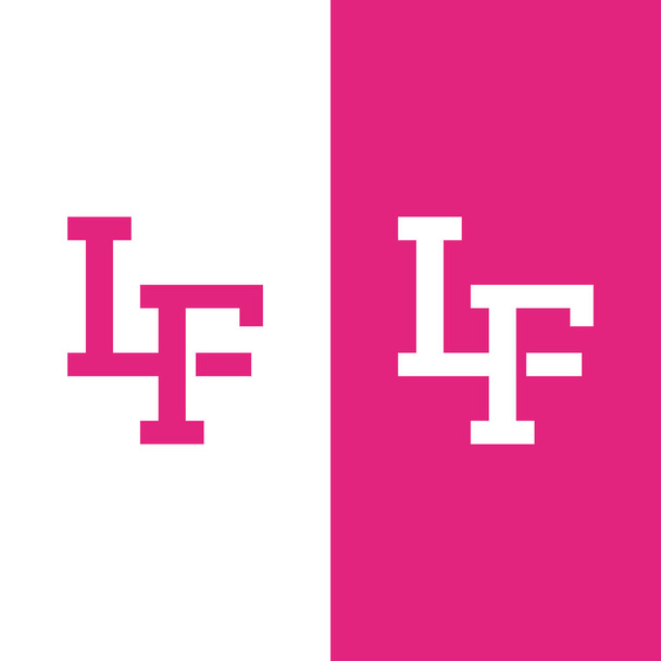 L F LF FL Letter Monogram Šablona pro prvotní návrh loga. Vhodné pro všeobecné sporty Fitness Stavebnictví Finance Firma Podnikání Obchod Oblečení v jednoduchém moderním stylu Logo Design. - Vektor, obrázek