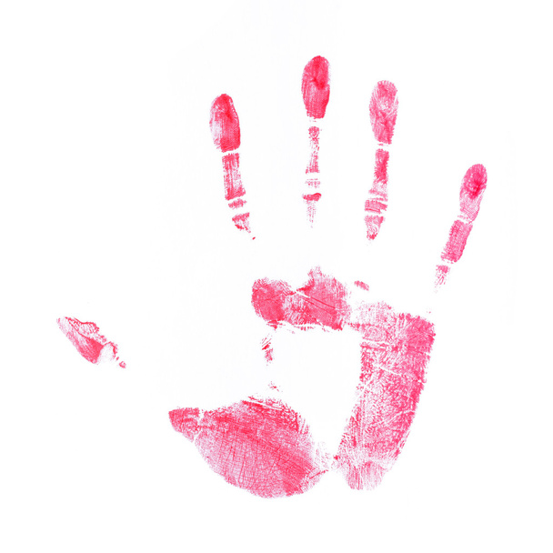Impresión de mano roja
 - Foto, imagen