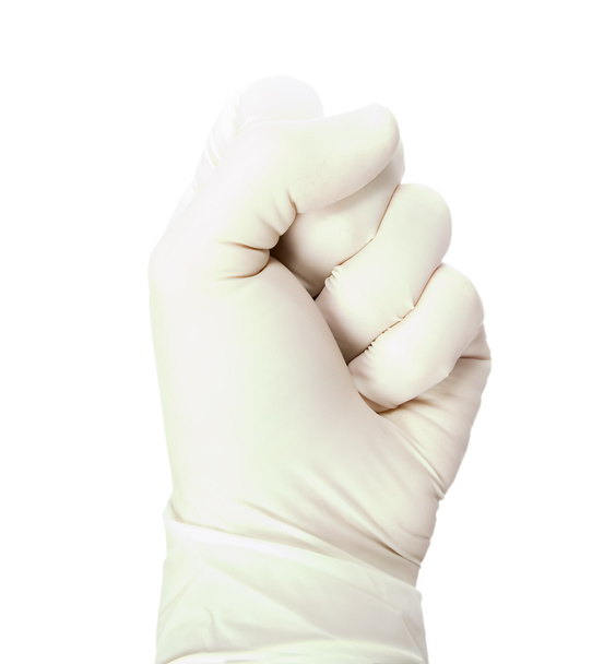 Latex Glove on Hand - Photo, Image